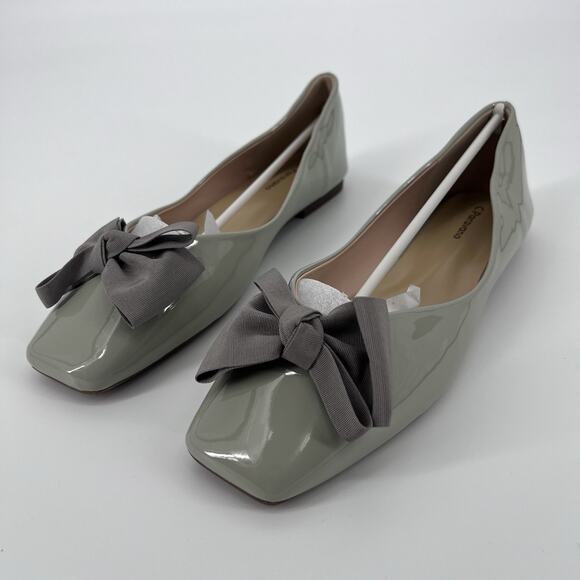 C. Paravano Patent Leather Square Toe Ballet Flat Sz 42 - Picture 2 of 7